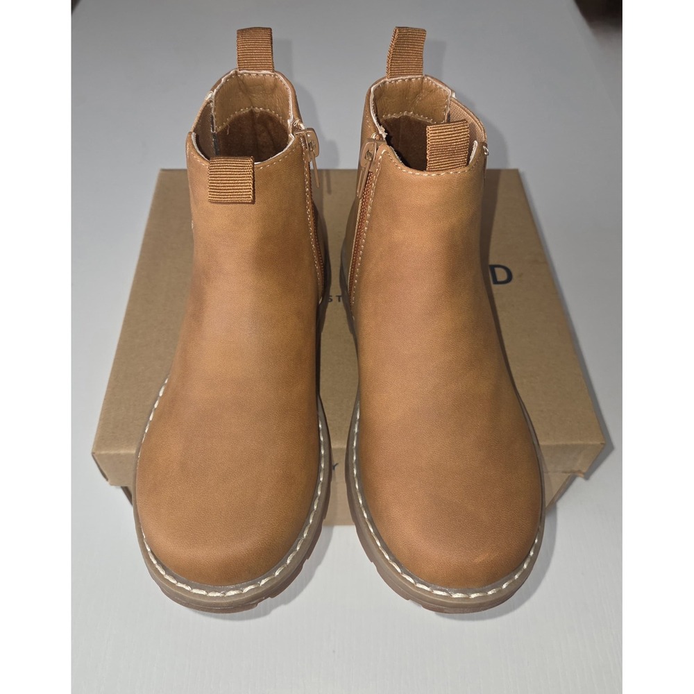 Lucky Brand Kids Basel Chelsea Ankle Boots Tan Brown Side Zip Lug Sole Size 11 - Picture 11 of 16